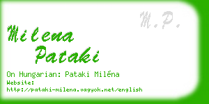 milena pataki business card